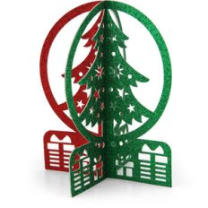 ornate standing christmas tree