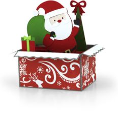 a2 box card santa chimney