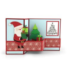 pop up box card santa presents