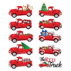 christmas truck planning stickers
