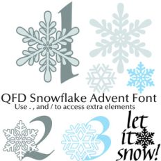 qfd snowflake advent font