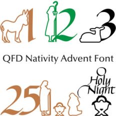 qfd nativity advent font