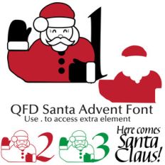 qfd santa advent font