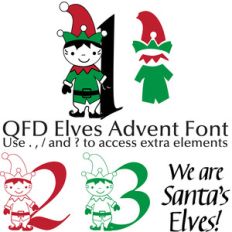 qfd elves advent font