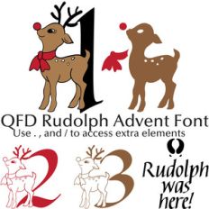 qfd rudolph advent font