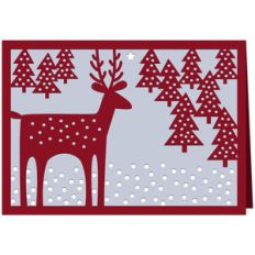 deer in the forest holidays card
