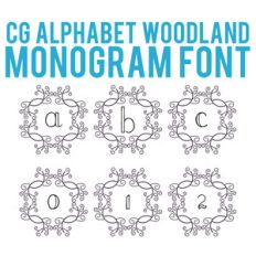 cg alphabet monogram woodland