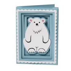 polar bear shadow box card