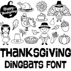 thanksgiving dingbats font