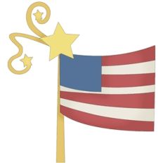 flag on pole with stars