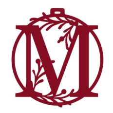 christmas ornament monogram m