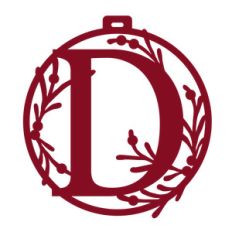 christmas ornament monogram d