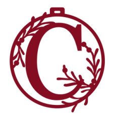 christmas ornament monogram c