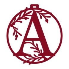 christmas ornament monogram a