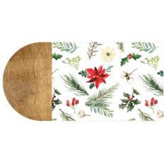christmas floral tag