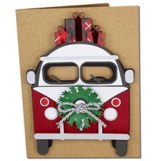 christmas bus card