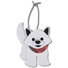arctic fox gift tag ornament