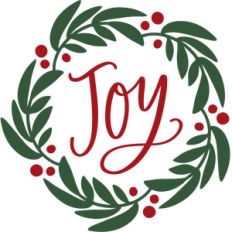 joy christmas wreath