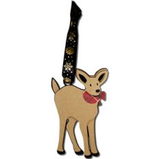 winter deer gift tag ornament