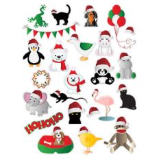 santa critters planning stickers