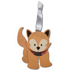 winter fox gift tag ornament