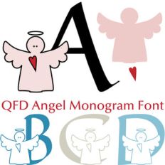 qfd angel monogram font
