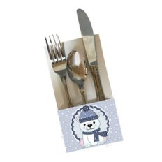 polar bear silverware holder
