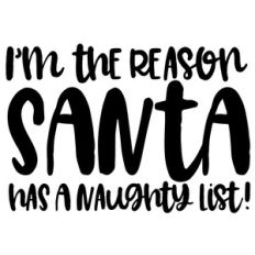 i'm the reason santa has a naughty list