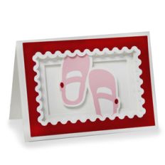 baby shoes shadow box card