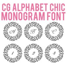 cg alphabet monogram chic