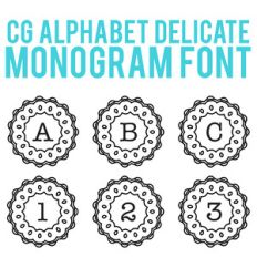 cg alphabet monogram delicate