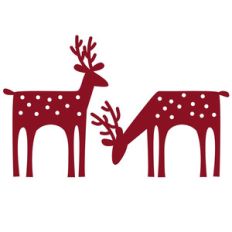 two woodland deer