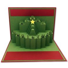 merry christmas pop-up card