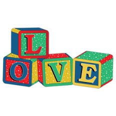 love written with blocks