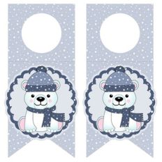 polar bear wine tag