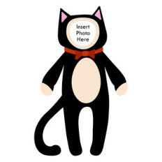 paper doll cat photo frame