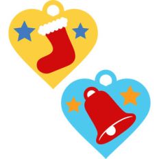 christmas heart tags