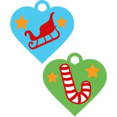 christmas heart tags