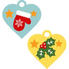 christmas heart tags