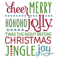 christmas word collage phrase