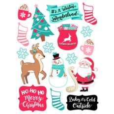 winter wonderland christmas stickers