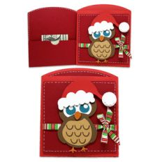 santa owl money/gift card pocket envelope