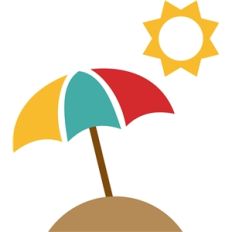 beach umbrella and sun