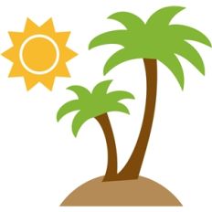 beach palm tree and sun
