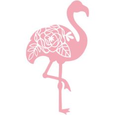 flamingo silhouette floral