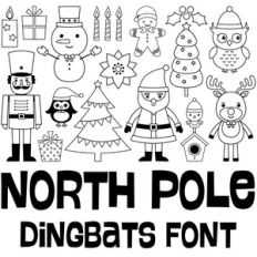 north pole dingbats font