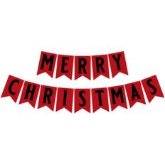 merry christmas pennant banner