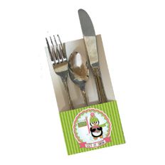 penguin "let it snow" silverware holder