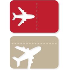 airplane ticket cards