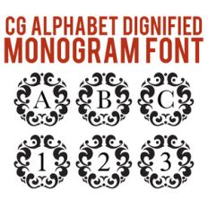 cg alphabet monogram dignified